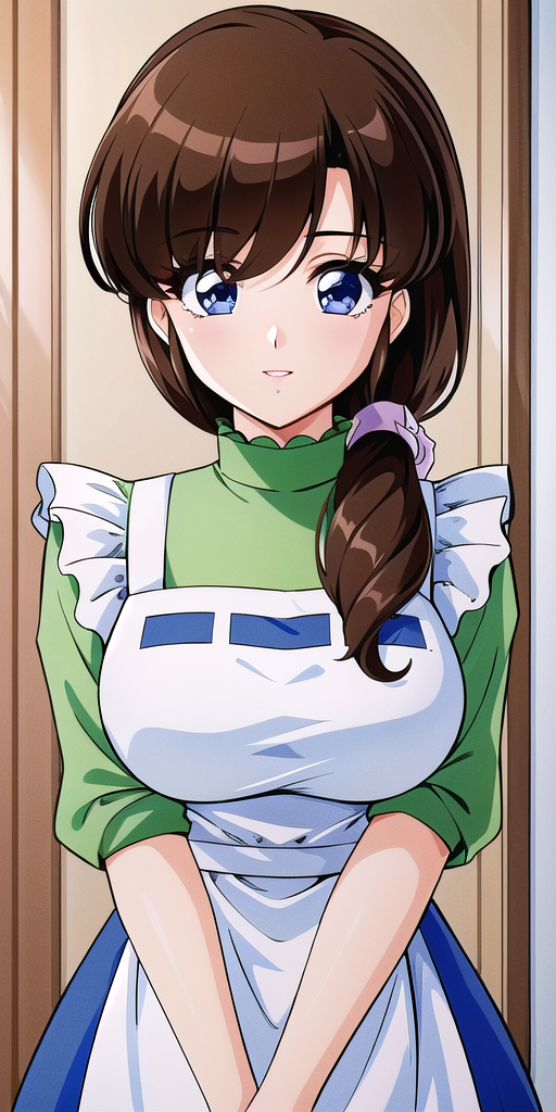 04536-2442748678-, tendou_kasumi, Apron_White_Ruffle, Green_Turtleneck_Shirt_Blue_Skirt, standing, solo, large breasts,, masterpiece, best qualit.png